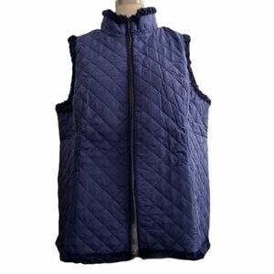 NWT Reversible Quilted & Faux Fur Vest 1X (25”Pit)